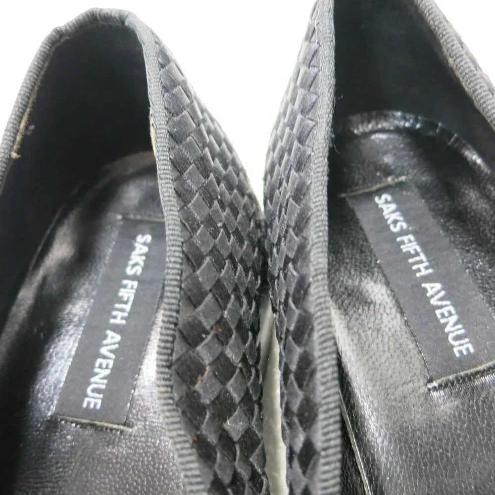 Saks Fifth Avenue Cloth Dress Formal Fashion Loafers Men's Footwear Shoes 7